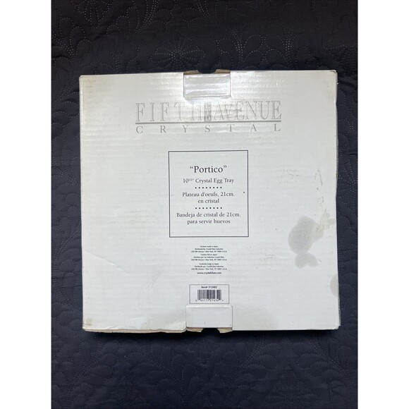 Fifth Avenue Crystal Egg Tray 10 1/2" Round Glass Platter NIB Made In Japan Home - Picture 2 of 10